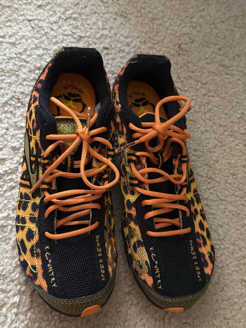 Brooks Women’s Leopard-Print Sneakers with Orange Accents